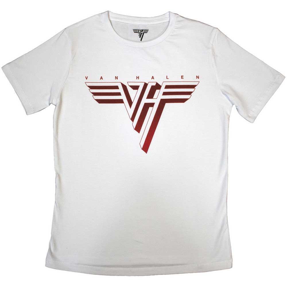 Van Halen Womens T Shirt Classic Red Logo White